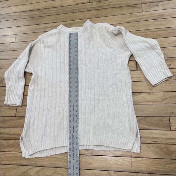 PARRINELLO Sweater Womens Cream VTG 90s Ramie Silk Ramie Rabbit Angora Knit S - Picture 5 of 16